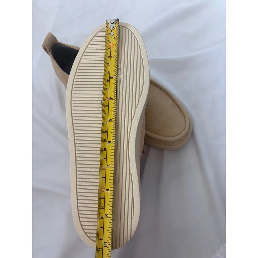 Everlane Mens Suede Moc Toe Lace Up Loafers Tan Beige WLB-GRY 1121 Size 7